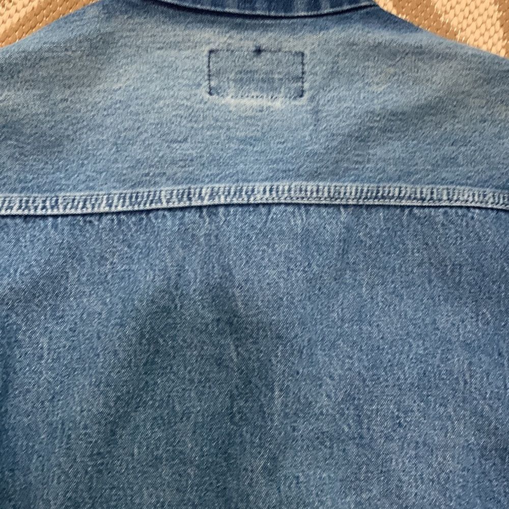 Vtg Rare Distressed & Faded Lightweight OshKosh B’Gosh Denim Workwear Jacket 44R - Picture 12 of 17